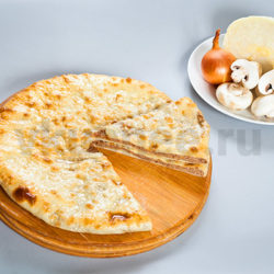 Осетинский пирог с капустой и грибами фото